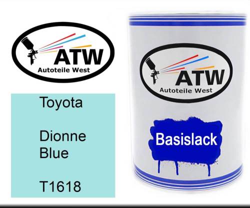 Toyota, Dionne Blue, T1618: 500ml Lackdose, von ATW Autoteile West.